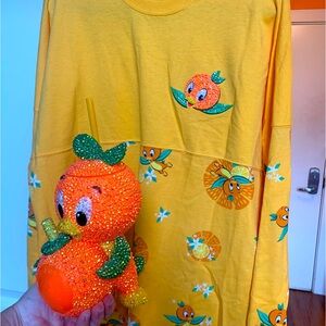 Custom Rhinestoned ORANGE BIRD SPIRIT JERSEY AND SIPPER